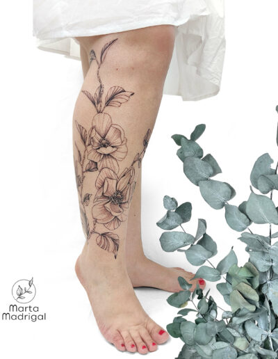 Tatouage fleur magnolia