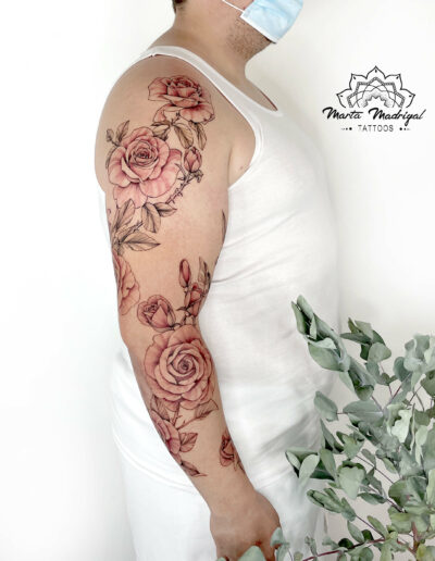 Tatouage floral roses